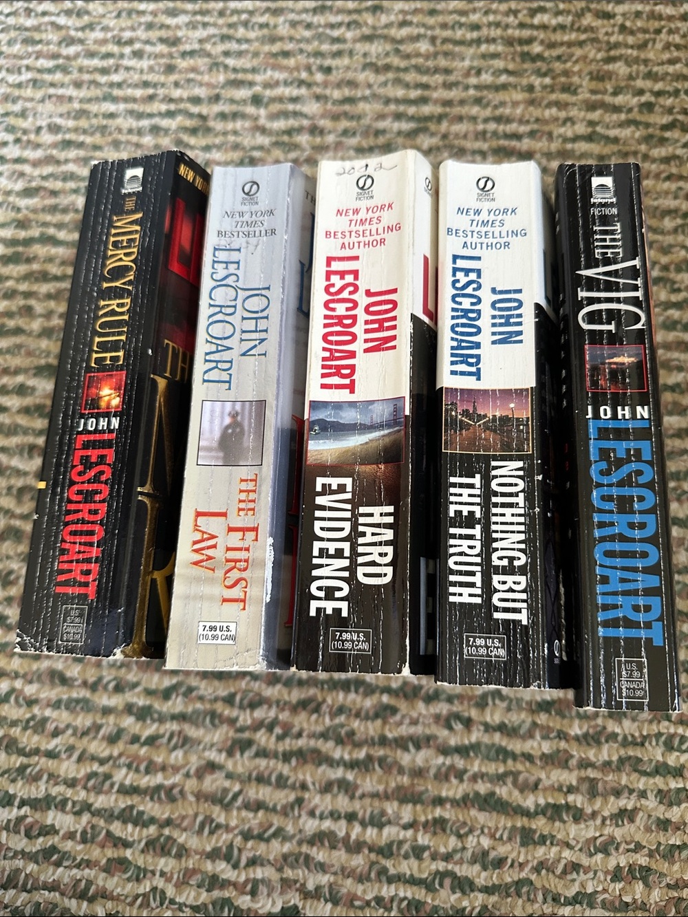 Paperback Book Set - Assorted Black, White, Blue, Red Spines